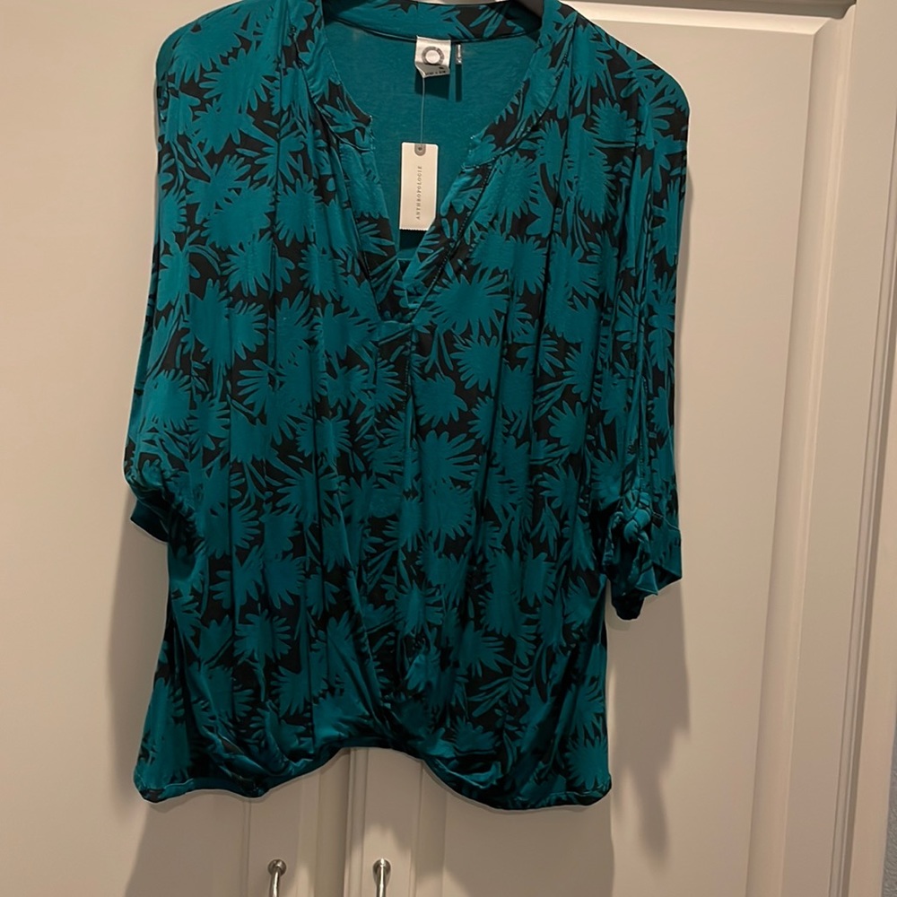 NWT Anthropologie Akemi + kin size medium beautiful teal